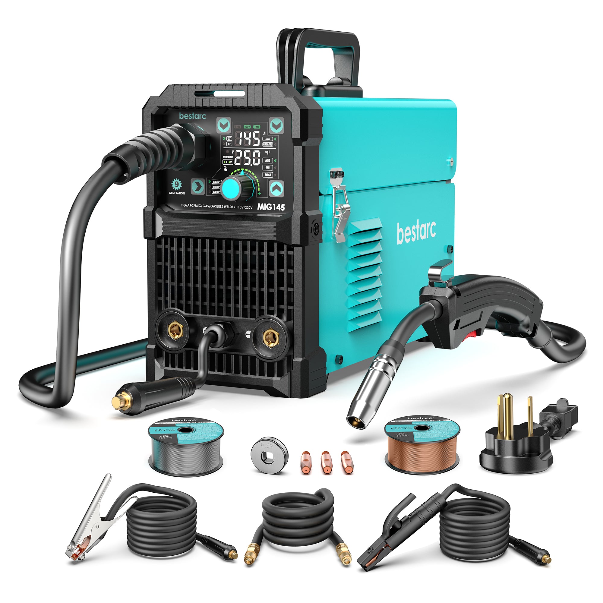 bestarc MIG145 MIG/Lift TIG/Stick 3 in 1 MIG Welder – BestArc