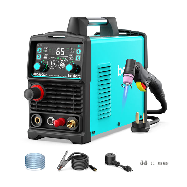 110/220V Dual Voltage, 65Amps Digital Screen Display Pilot Arc Plasma Cutter, 10GEN [Air Sensor Technology]