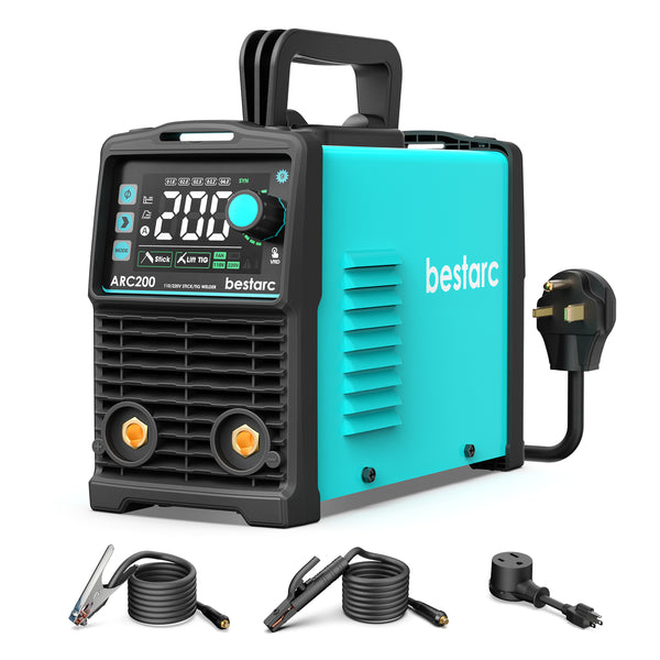 200A Stick Welder, ARC200 9GEN 110V/220V Dual Voltage ARC/Lift TIG Welding Machine, Digital Display Synergic Control Portable MMA Welder Machine with Hot Start, Arc Force and VRD